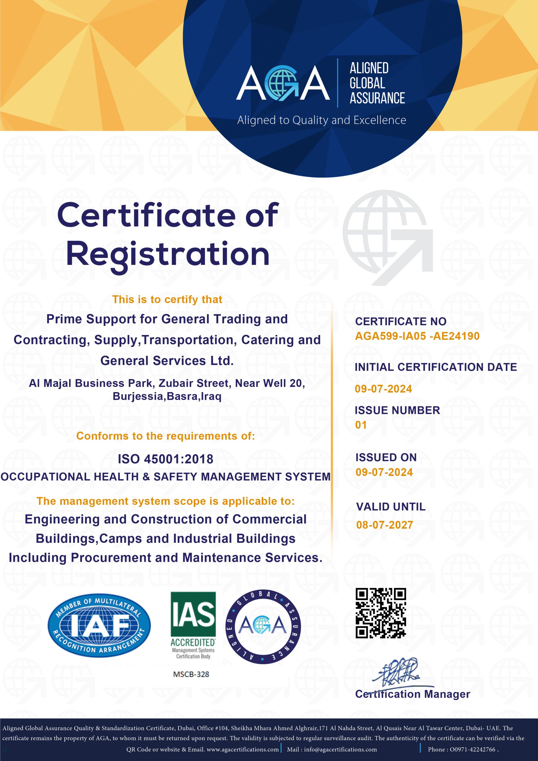 ISO 45001:2018 - Occupational Health & Safety